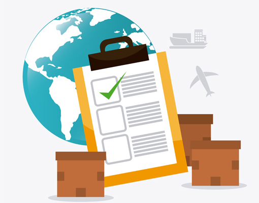 Custom clearance document for shipment